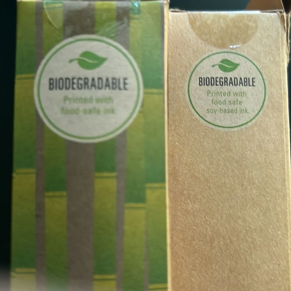 bamboo paper straws 144 count & 36 X-Large straws-biodegradable/eco-friendly-NIB